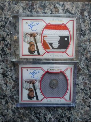 2019 Definitive (TWO 1/1) George Srringer Game Memorabilia With One Being A 3
