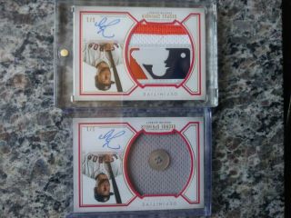 2019 Definitive (TWO 1/1) George Srringer Game Memorabilia With One Being A 4