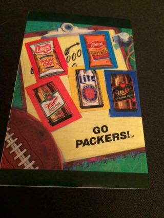 1988 Green Bay Packers Football Pocket Schedule Miller/Frito Version 2