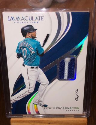 2019 Immaculate Baseball One Of One Patch Edwin Encarnacion 10 Years 30 Hrs