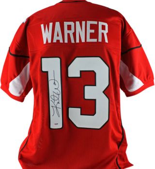 Cardinals Kurt Warner Authentic Signed Red Jersey Autographed Psa/dna