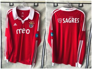 Benfica 2012/13 Home L/s Soccer Jersey Xl Adidas