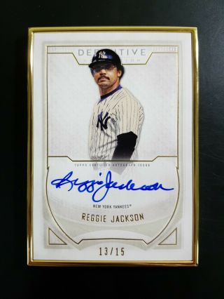 2019 Topps Definitive Framed Autograph Reggie Jackson Auto 13/15 C3