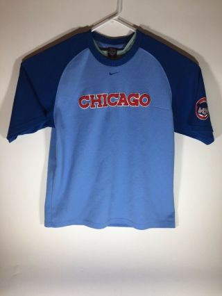 Nike Chicago Cubs Xl Vintage Logo Polyester Blend Jersey Shirt
