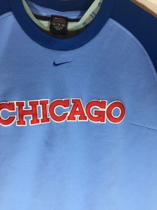 Nike Chicago Cubs XL Vintage Logo Polyester Blend Jersey Shirt 2