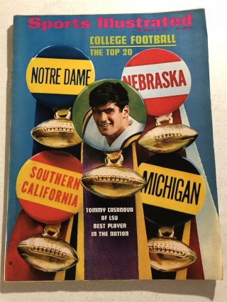 1971 Sports Illustrated Lsu Tigers Casanova Ncaa Football Nebraska Bob Devaney
