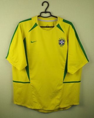 Brazil Team Jersey Shirt 2002/2004 Home Official Nike Soccer Football Size Xl