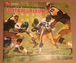 1963 Post Cereals Cfl (canadian) Football Album W/5 Cards & Stickers Attached