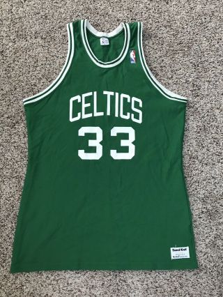 Vtg 80s Sand Knit Larry Bird Green Boston Celtics 33 Men 