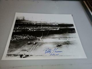 8 X 10 Autographed Photograph Of Bobby Thomson Oct 3 1951 A Signed Photo