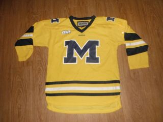 Michigan Wolverines Reebok Jersey Youth L/xl College Ncaa Hockey Ccha