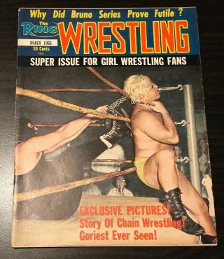 1966 The Ring Wrestling Bruno Sammartino Women Wrestlers Sexy Gene Kiniski Wwf