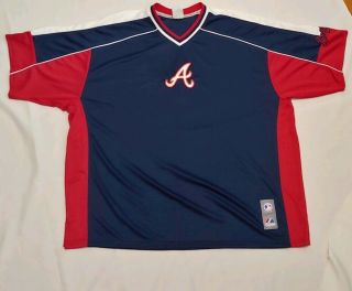 Mlb Majestic Atlanta Braves Practice Jersey Shirt.  Size 2xl.  Euc