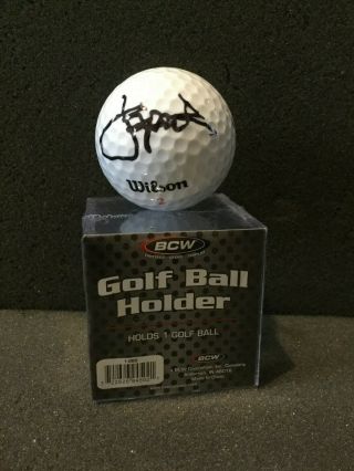 Jordan Spieth Autograph Golf Ball & Display Holder W/ Hand Signed