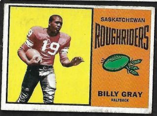 1964 Topps Cfl Football: 64 Bill Gray,  Saskatchewan,  Roughriders