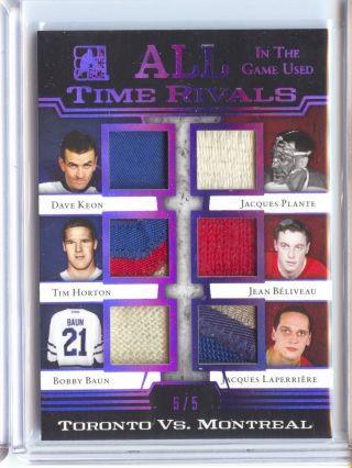 Maple Leafs Vs Canadians 2017 - 18 In The Game All Time Rivals Prime Sp 5/5