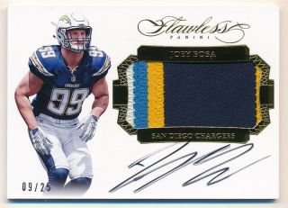 Joey Bosa 2016 Panini Flawless Rc Rookie Autograph 4 Color Patch Auto Sp 09/25