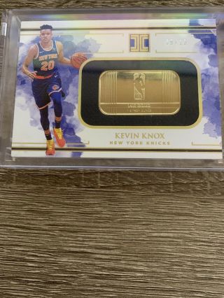 Kevin Knox 2018/19 Panini Impeccable 14k Gold 1/2 Troy Ounce Knicks Rookie 5/10