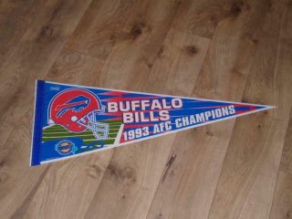 1993 Buffalo Bills Afc Champions Bowl Xxviii Pennant Full Size