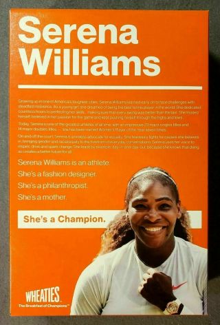 Serena Williams Wheaties Box Full Of Ceral Tennis Great