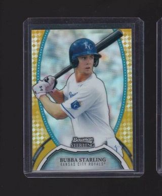 Bubba Starling Rc 2011 Bowman Sterling Prospect Gold Refractor 24/50 Kc Royals