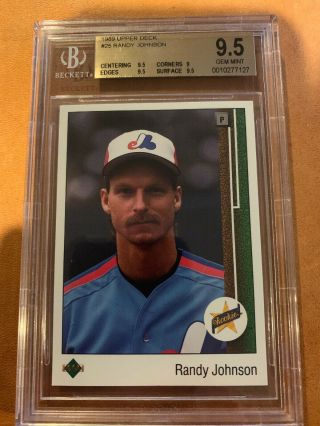 1989 Upper Deck Randy Johnson Montreal Expos 25 Baseball Card