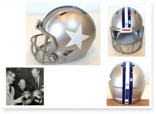 Custom 1964 Dallas Cowboys " Star " Prototype Concept 2 " Pocket Pro Helmet 2
