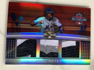 2011 Topps Triple Threads Jose Reyes All - Star Game Relic 1 Of 1 York Mets