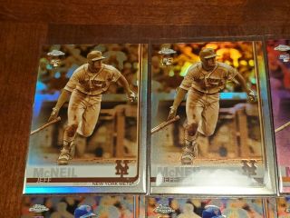 2019 Topps Chrome Jeff McNeil Pink & Sepia Refractor Parallel RC Lot×32  4