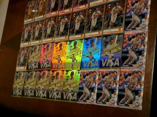 2019 Topps Chrome Jeff McNeil Pink & Sepia Refractor Parallel RC Lot×32  7