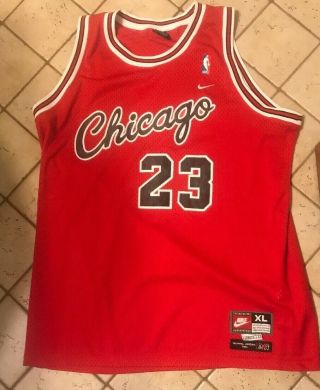 Vtg Nike Michael Jordan 23 Chicago Bulls Rookie Jersey Flight 8403 Xl