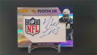 2012 Panini Black Friday Melvin Ingram Rookie Nfl Shield Patch Auto Chargers