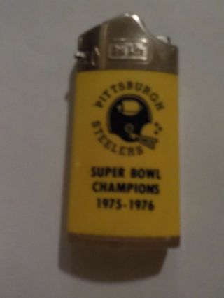 Vintage Nfl 1975 - 76 Bowl Champions Pittsburgh Steelers Lighter Rare