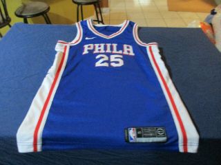 Ben Simmons 25 Philadelphia 76ers Nike Swingman Jersey Size Mens S 40 Nba
