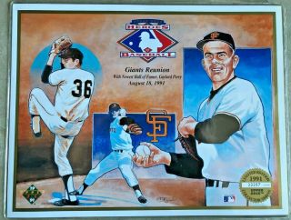 1991 Upper Deck Heroes Of Baseball Collectors Sheet San Francisco Giants /42,  000