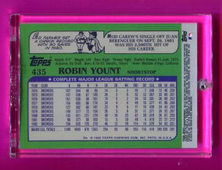 2002 TOPPS ARCHIVES RESERVE ROBIN YOUNT GAME WORN JERSEY CARD HOF 2
