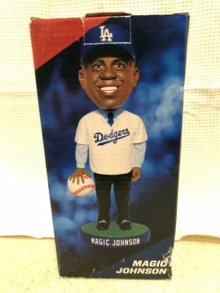 2013 Magic Johnson Los Angeles Dodgers Bobblehead Sga Nib Limited Edition