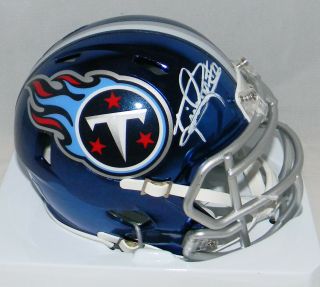 Derrick Henry Signed Autographed Tennessee Titans Chrome Speed Mini Helmet Jsa