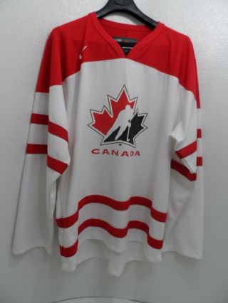 Team Canada National Olympic Hockey Jersey Nike Bauer White/red/black Mens Sz Xl