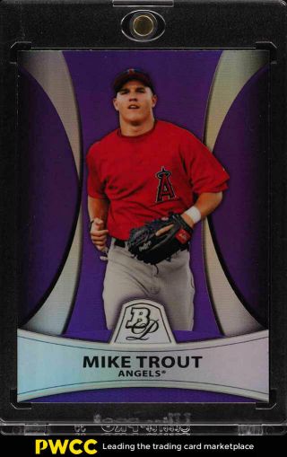 2010 Bowman Platinum Purple Refractor Mike Trout Rookie Rc Pp5 (pwcc)