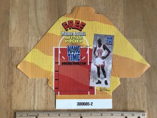 Michael Jordan Chicago Bulls Life - Size Hang Time Poster Cardboard Ad Promo 1990s