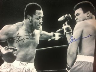 Muhammad Ali And Joe Frazier 8x10 Signed