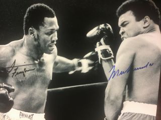 Muhammad Ali and Joe Frazier 8x10 signed 3