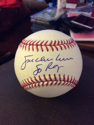 Joe Charboneau Autographed Signed Baseball 80 Roy Inscription Cleveland Indians