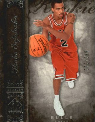 2006 - 07 Sp Signature Edition Bulls Basketball Card 113 Thabo Sefolosha Rookie