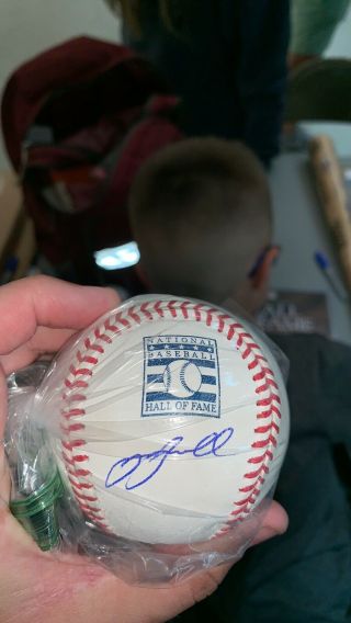 Jeff Bagwell Signed Auto Autographed Rawlings Hall Of Fame Logo Baseball Jsa