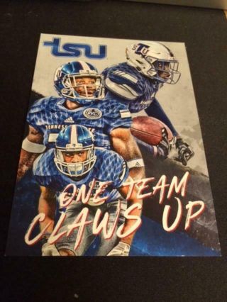 2018 Tennessee State College Football Pocket Schedule