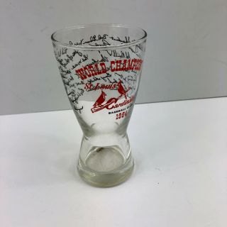 Vintage 1964 St.  Louis Cardinal Baseball World Champion 6 " Beer Glass Bar