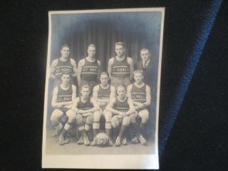 Mount Horeb Wisconsin 1921 - 22 High School Mens Basketball Team Photograph