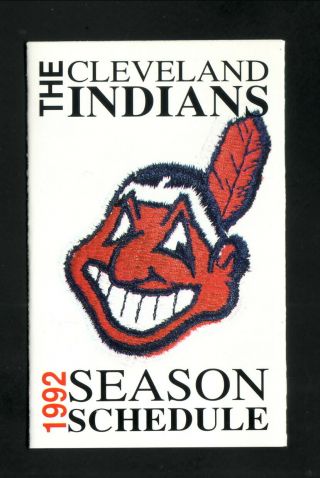 Cleveland Indians - - 1992 Pocket Schedule - - Budweiser